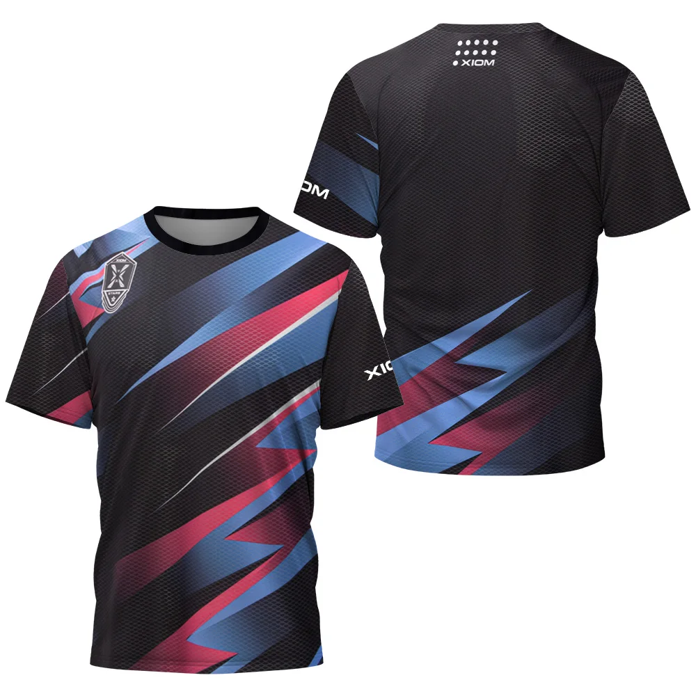 Fashion Trend Men's Table Tennis T-shirt Men's Summer Tennis Badminton T-shirt Top Table Tennis Club Quick Drying Short Sleeve