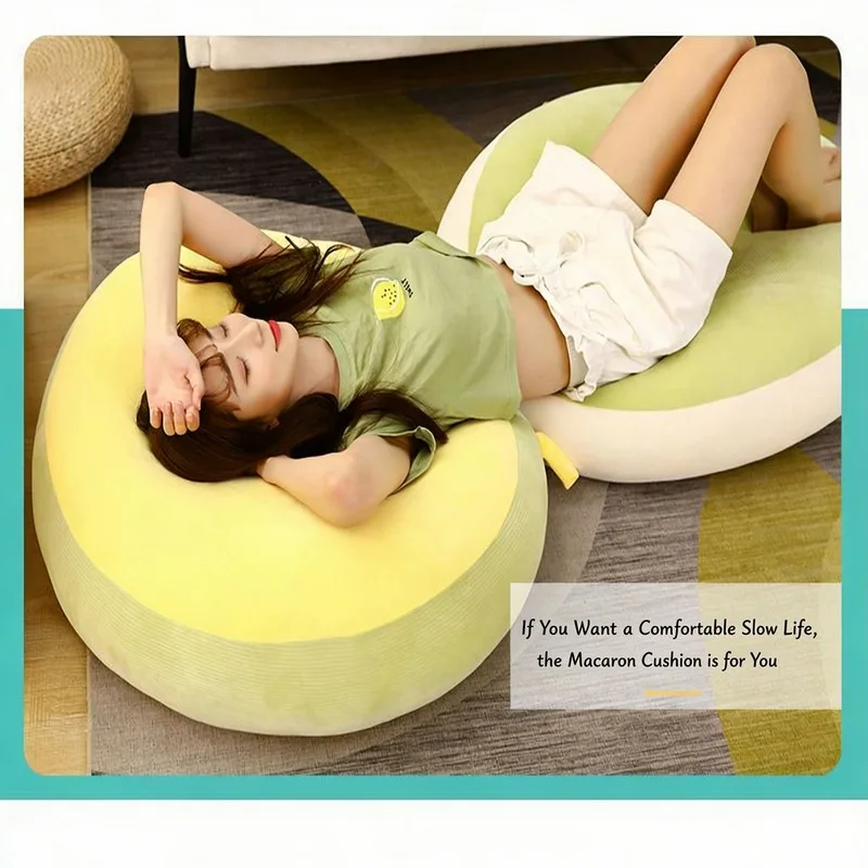 Super Soft Round Cushion Sweet Donut Candy Colored Two-tone Sofa Cushion Comfort Four Seasons Tatami Cushion Chair Buttock Pad