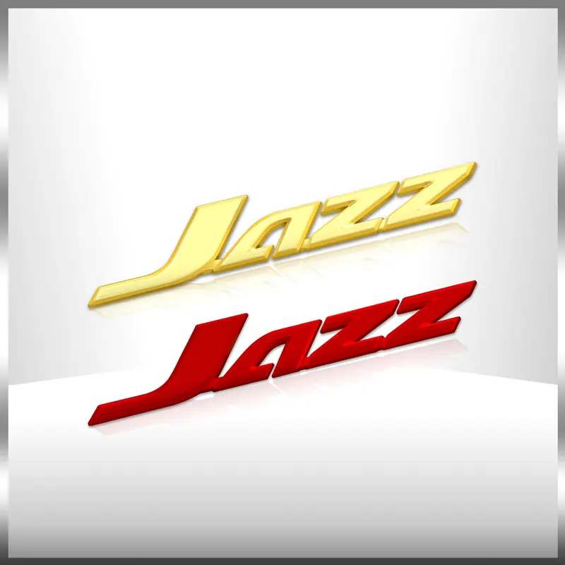 3D Car Styling For Jazz Chrome Metal Letter Logo Emblem Rear Trunk Badge Fender Sticker Car Body Decor Auto Accessories