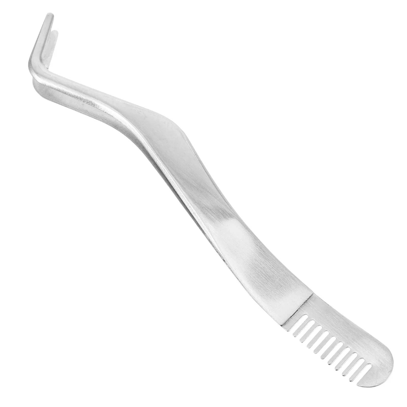 Pinzetta per extension ciglia di precisione in acciaio inossidabile con pettine incorporato Applicatore per ciglia finte per l'uso quotidiano