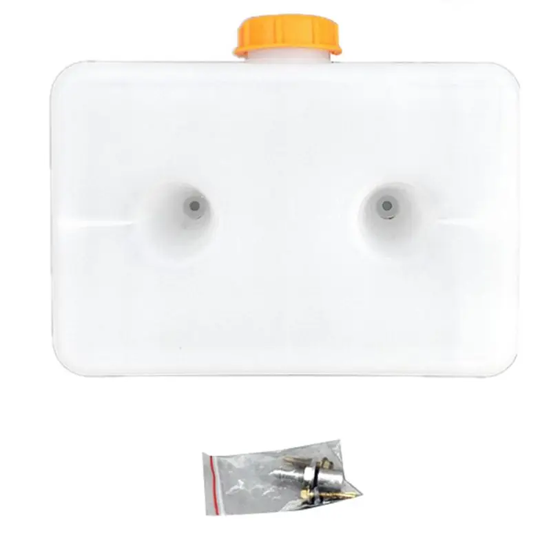 【Price Drop !!】-5L Plastic Air Parking Heater Fuel Tank With Cover White & Yellow For Car Truck Caravan Fuel Oil Tank