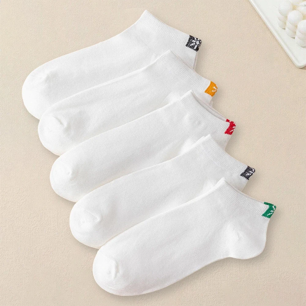 5 Pairs Men Minimalist Solid Color Socks Fashionable Versatile Lightweight Transparent Socks Comfortable Lightweight Short Socks