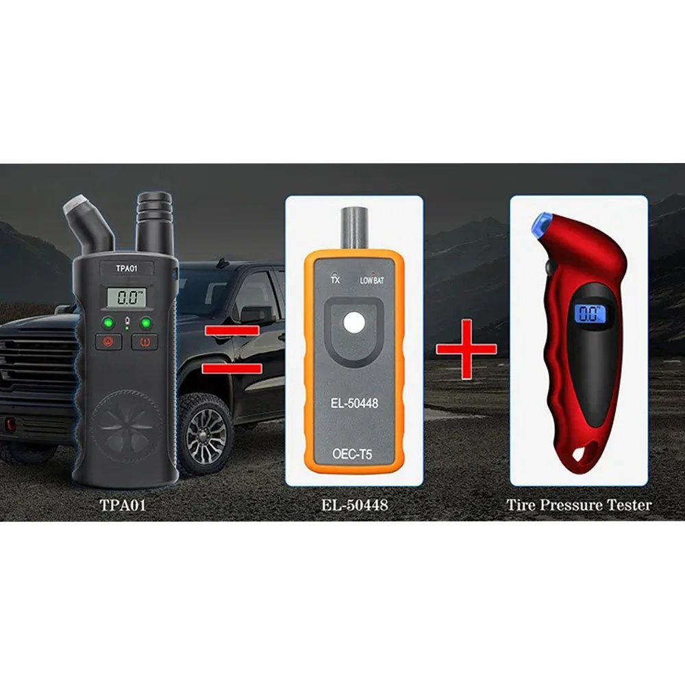 

TPA01 Tire Pressure Digital Meter Universal Learning Tool TPMS Relearn Plus