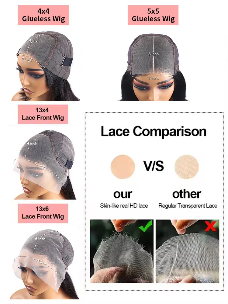 Deep Water Wave 13X6 Curly Lace Frontal Wigs 40 Inch Transparent 13X4 360 Full Lace Front Human Hair Wigs for Women 250 Density image 6