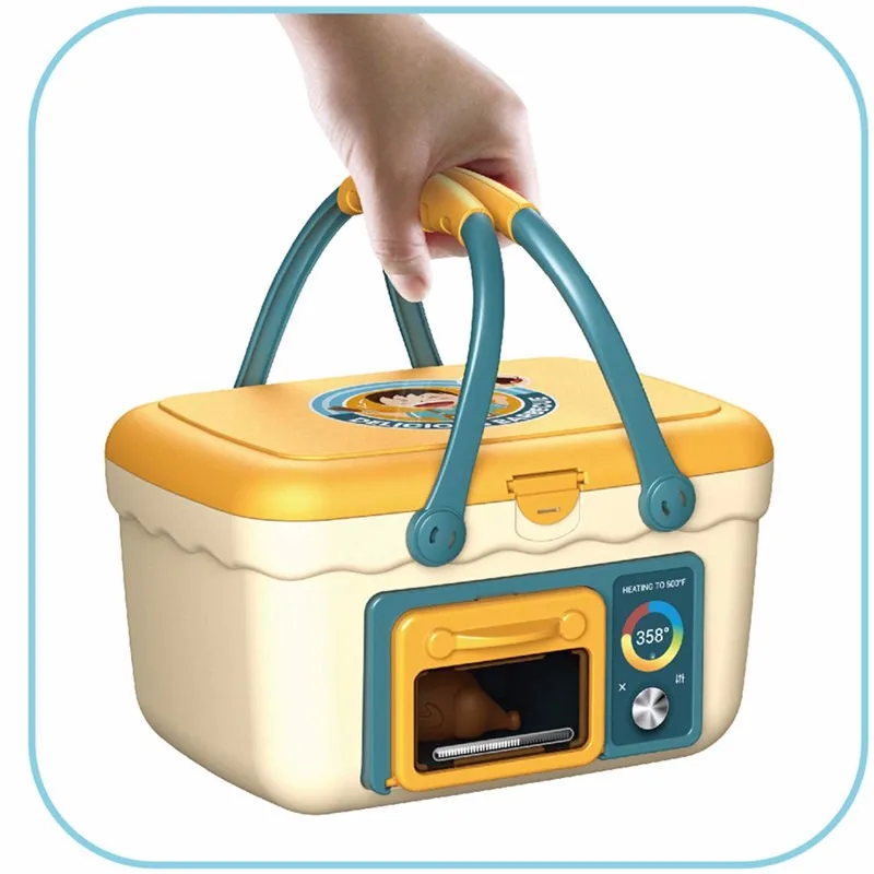 Panier de cuisine pour enfants, ensemble de jeu pour barbecue, pique-nique Portable, jouets avec musique et lumières, jouets de cuisine pour filles