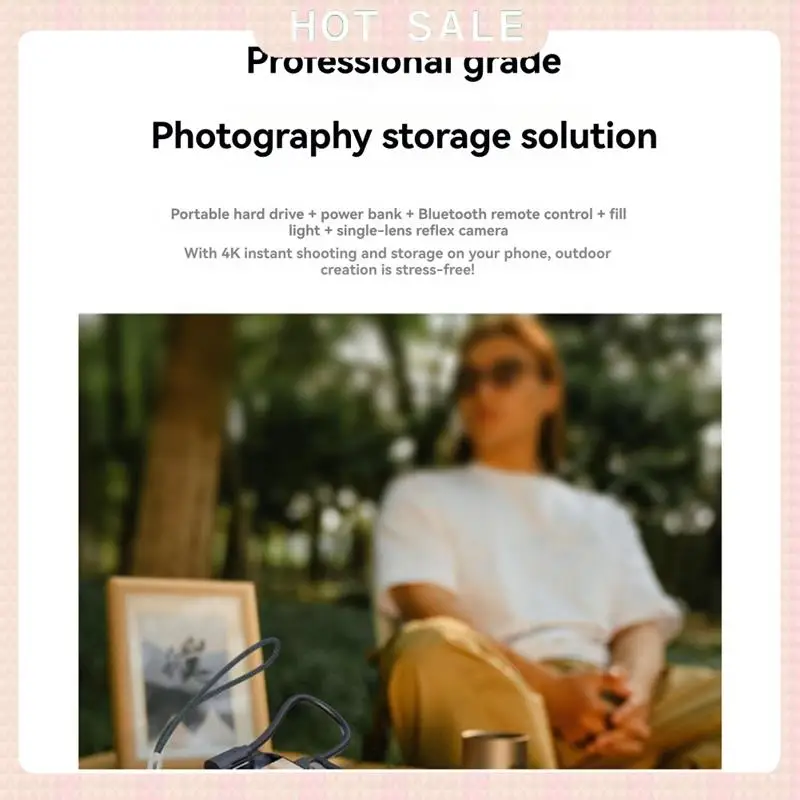 Entrega en 24 horas MAIWO Smartphone Selfie Grip con Bluetooth inalámbrico RGB Luz de relleno Disco duro móvil 1000Mbps 4K Prores Foto