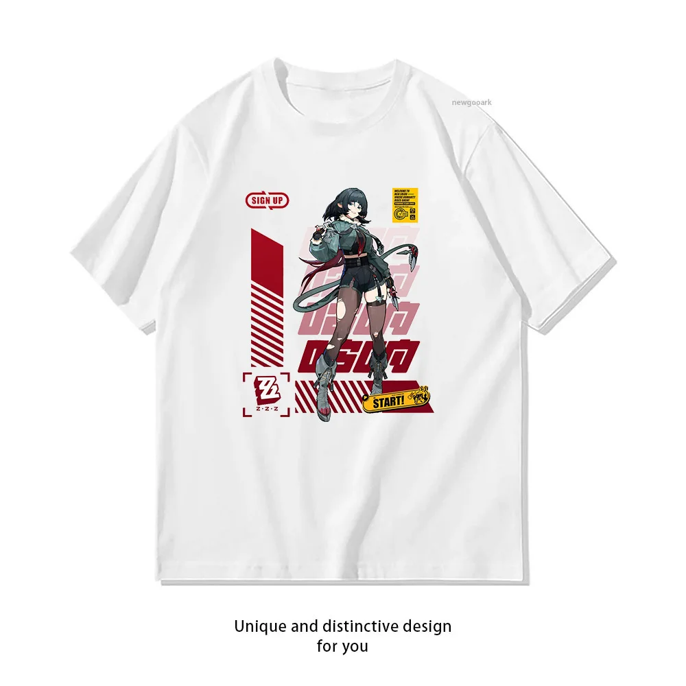 Agent Jane Doe Zenless Zone Zero ARPG T-shirt Woman Man Summer Cotton Printed T Shirts Player Gamer's Casual Short-sleeved Shirt