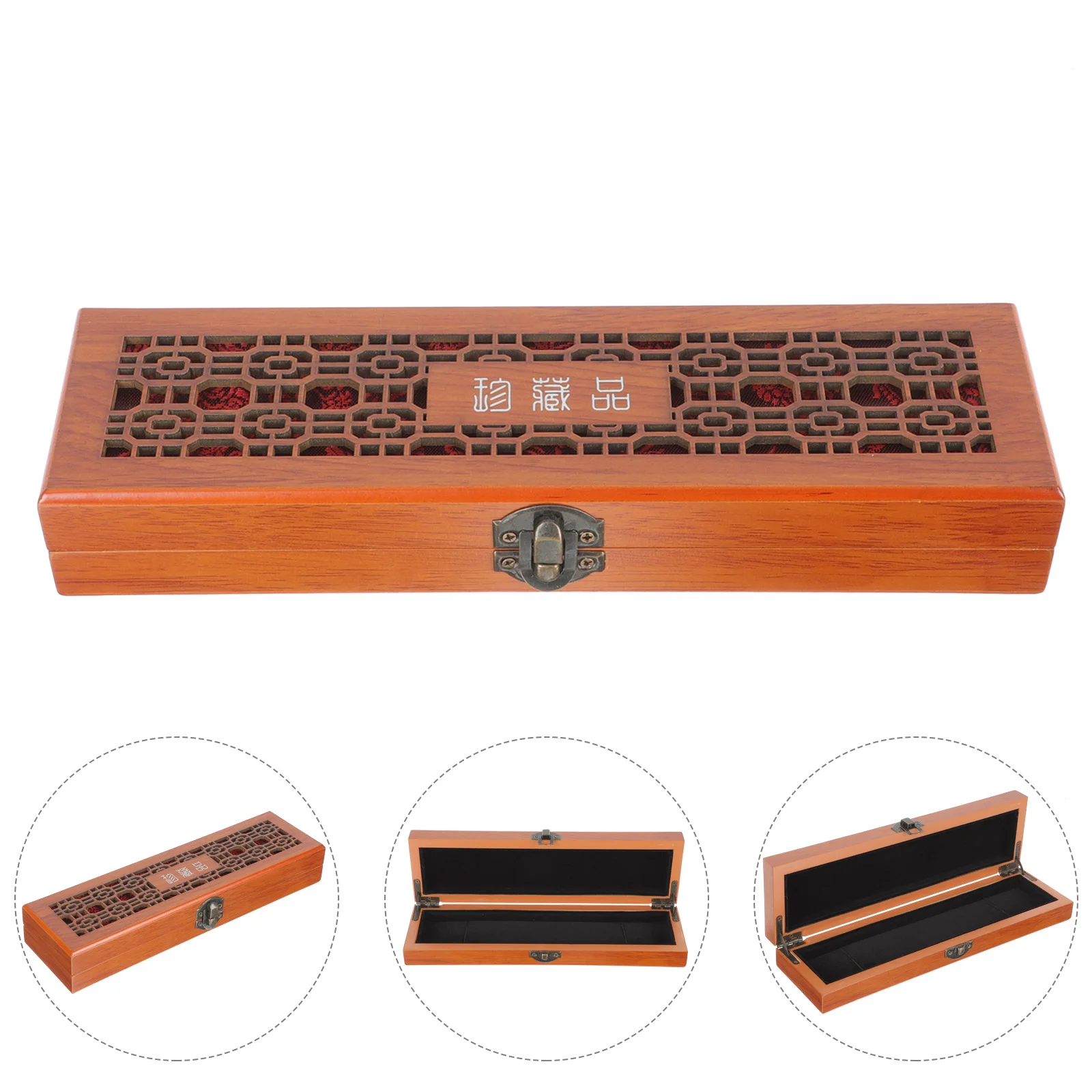 Harmonica Case Suitcases Protector Carrying Pouch Prayer Beads Container Bag Wood Storage Student Cover