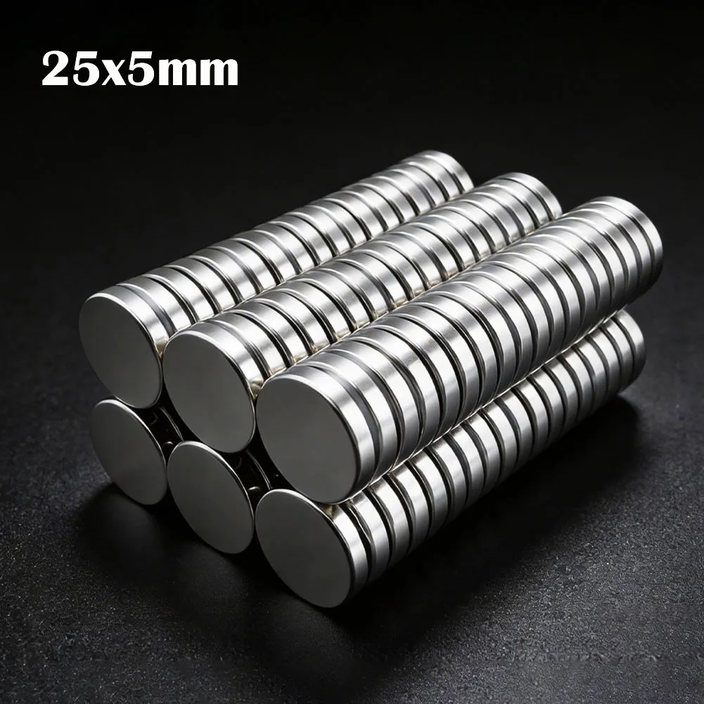 5-20Pcs 25x5mm Super Powerful Round Magnet Neodymium Magnets N35 NdfeB Strong Magnet Permanent Magnetic Imanes Magnetic Sheet