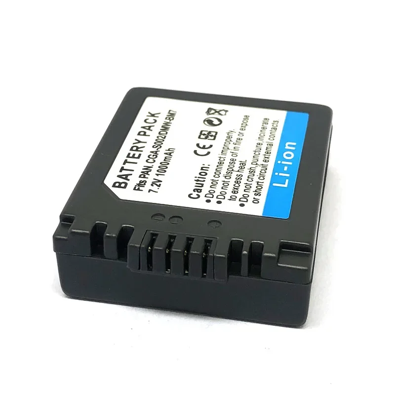 7,2 V 1000mAh CGA-S002 DMW-BM7 CGA S002 S002E S002A batería + cargador para Panasonic Lumix DMC FZ10 FZ15 FZ20 FZ1 FZ2 FZ3 FZ4 FZ5