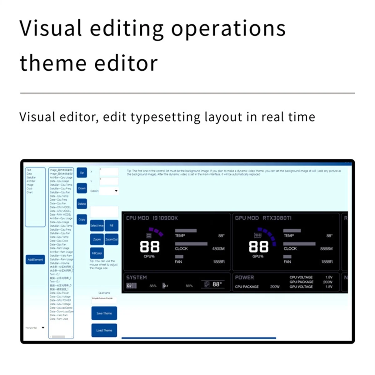 شاشة ثانوية USB 2025 + 9.2 بوصة من النوع C شاشة ممتدة لسطح المكتب 1920x462 IPS LCD CPU RAM GPU Monitor TURZX