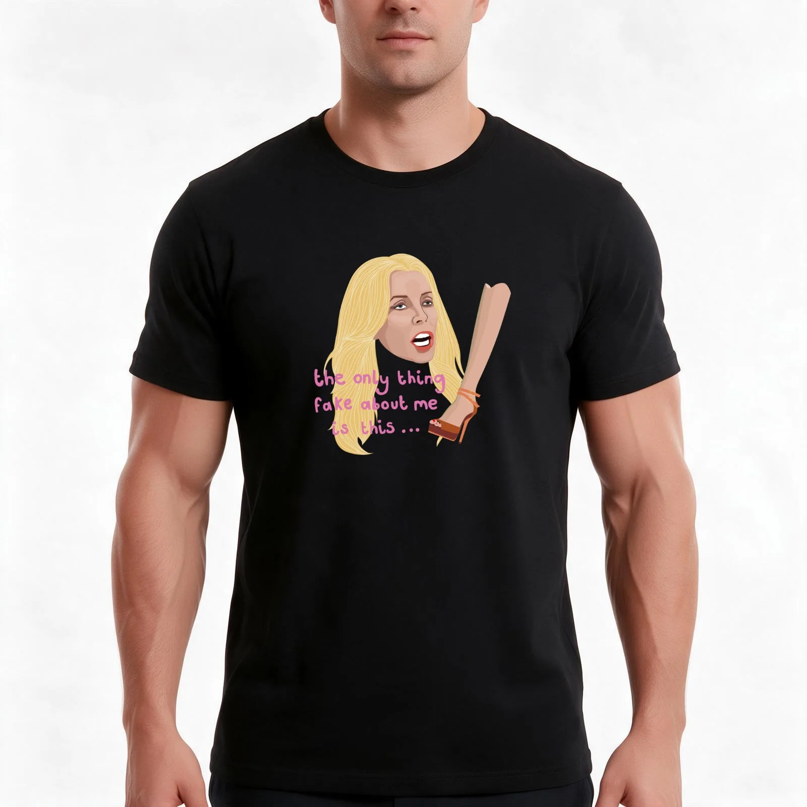 Aviva Drescher - Fake Leg - RHONY - Real Housewives T-Shirt, Summer Casual Cotton Tee, Oversized Streetwear Tops, 100% Cotton