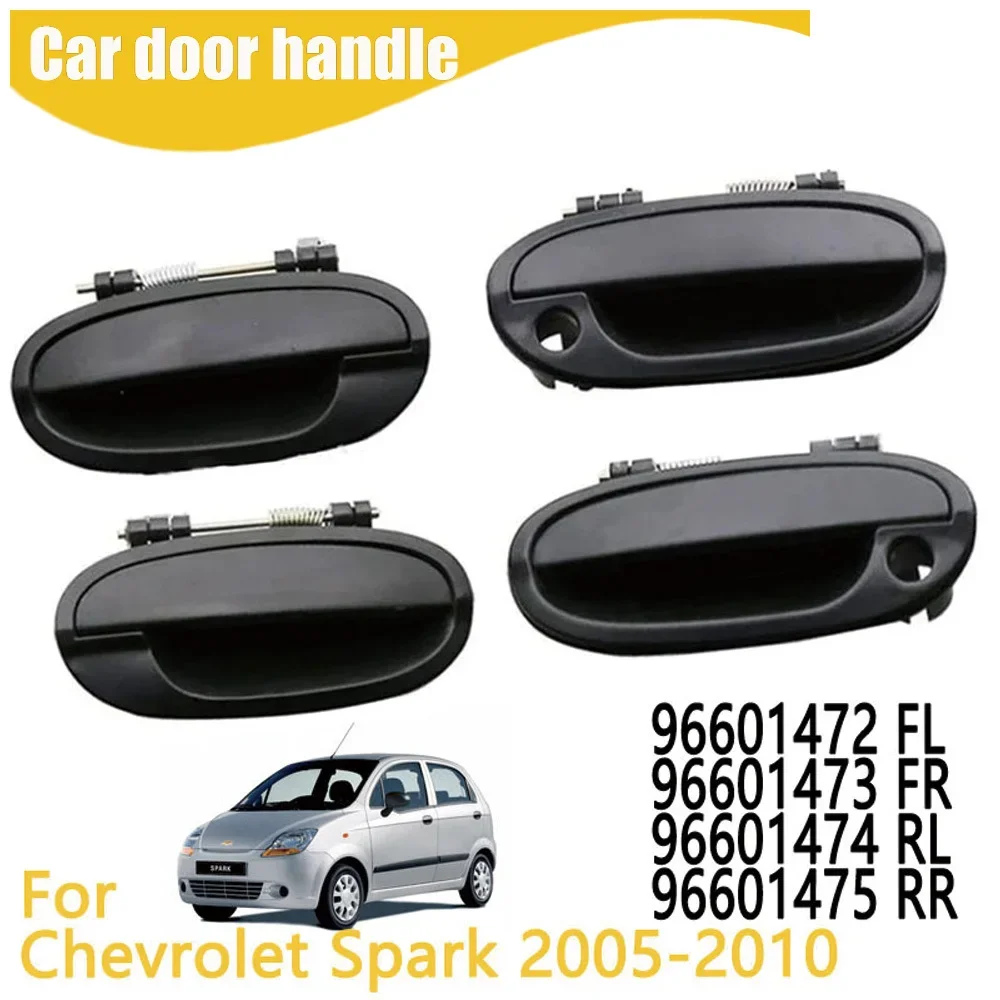 Manijas de puertas delanteras y traseras de coche 96601472 96601473 96601474 96601475 Adecuado para accesorios Chevrolet Spark D