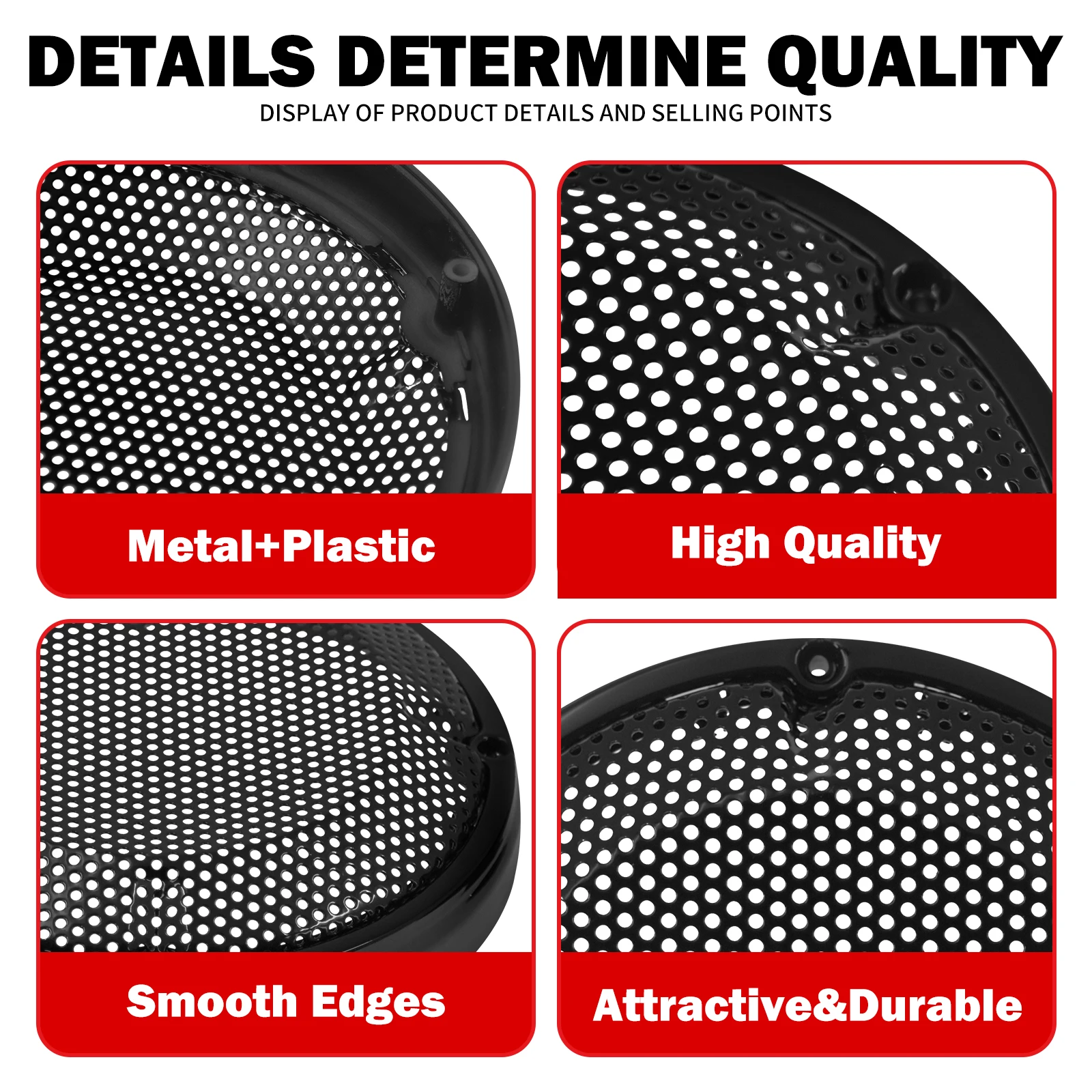 6.5 "스피커 그릴 메쉬 커버 오토바이 하부 벤트 페어링 Harley Touring Street Glide FLHTK FLTR Ultra Limited 1983-2023