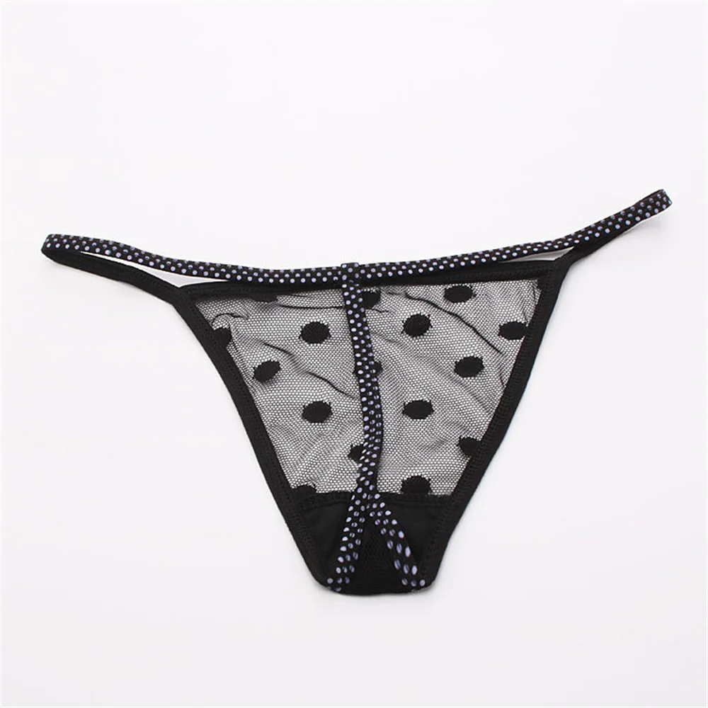 4PCS Women Mesh Transparent Thongs G Strings Sexy Seamless 