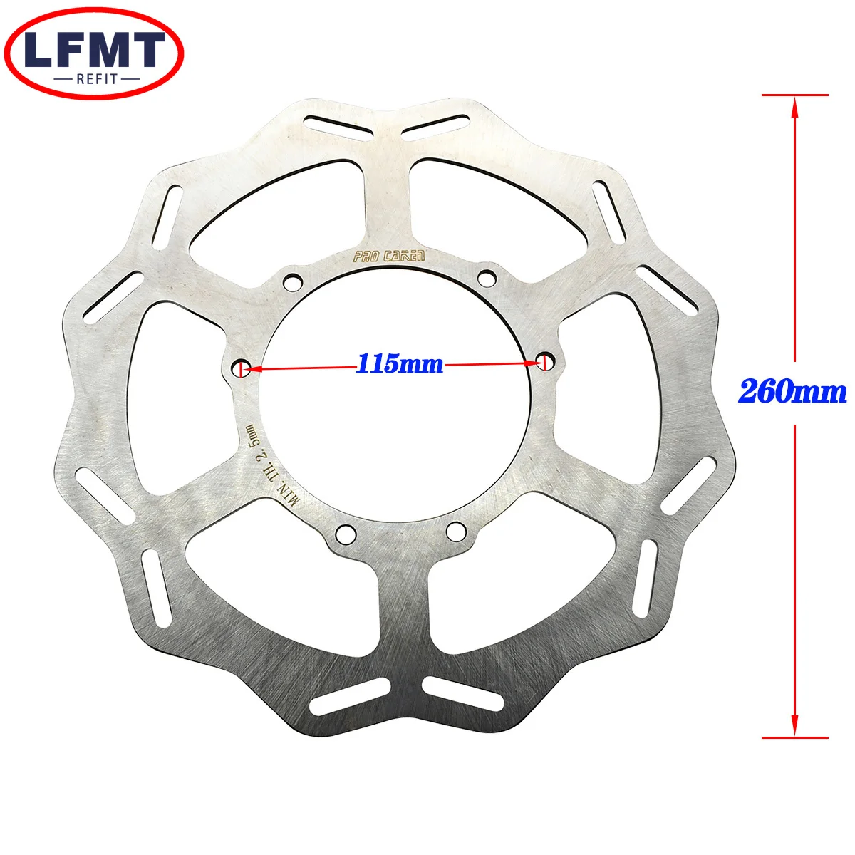 320MM Motocross Rotor Disk Front Floating Brake 260MM Disc Brake Caliper Bracket For Honda CR CRF 125 250 450 R E RX 2004-2023