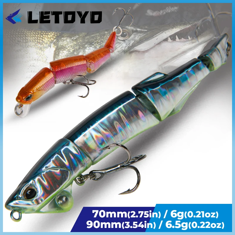 LETOYO-bait Swimbait صيد ، غرق البلمة ، Jerkbait ، الطعوم الصلبة الاصطناعية لمنطقة سمك السلمون المرقط ، رمح ، إغراء 70 ، 90