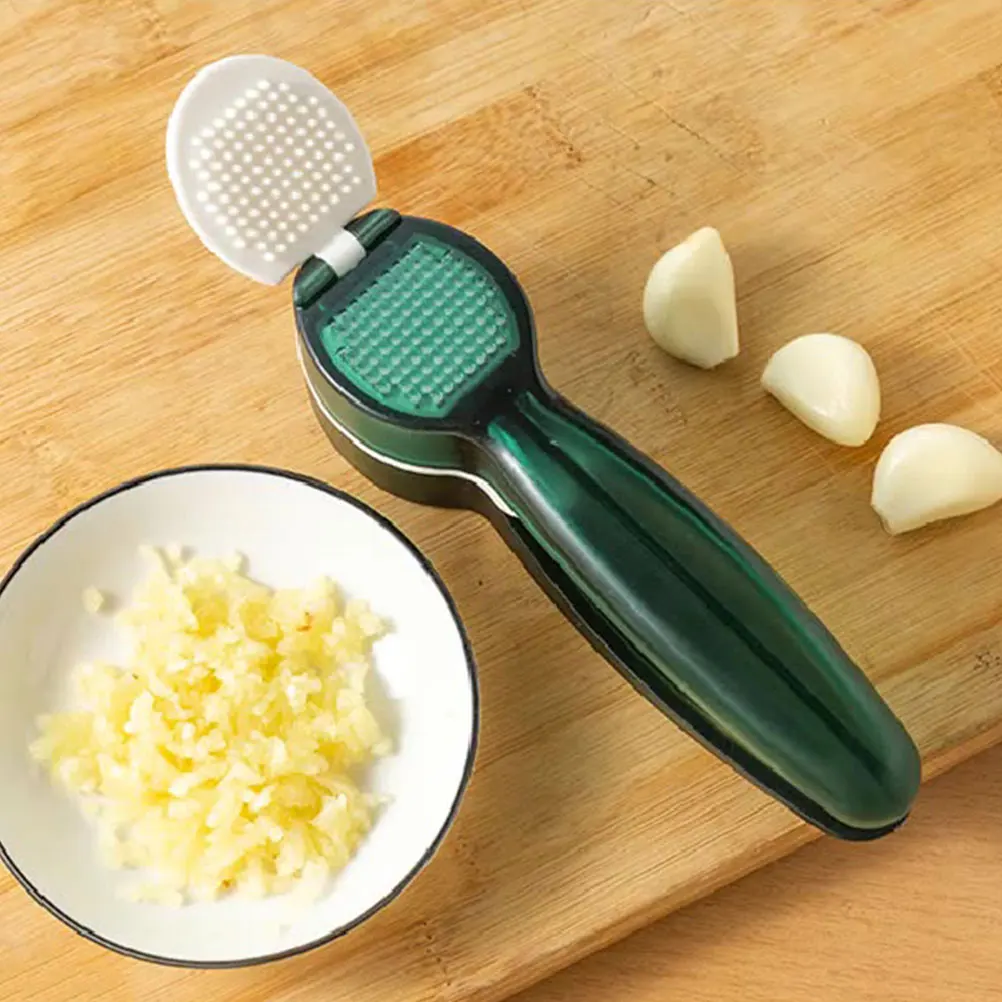 

Dual-Use Garlic Press Premium Plastic Stainless Steel Mincer Slicer for Garlic Ginger Kitchen Gadget Easy Clean Ergonomic Handle