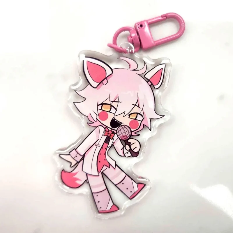 Llavero de acrílico Kawaii Funtime Foxy, bonito colgante para bolso de Sister Location, colgante estilo anime para mochila y llaves