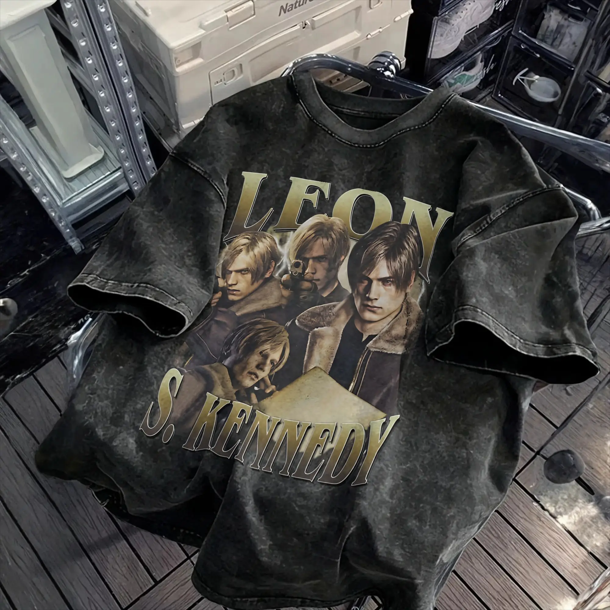 Limited Leon S. Kennedy T Shirts Men Cotton Vintage T-Shirts Crewneck  Tee Shirt Short Sleeve Clothing Summer
