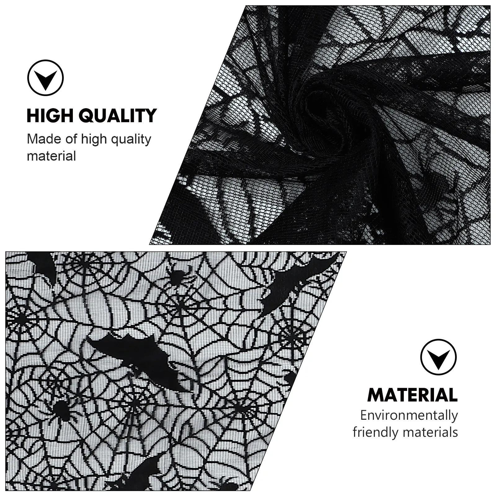 

Dining Room Decor for Table Spider Web Tablecloth Lace Halloween Decoration Decorations