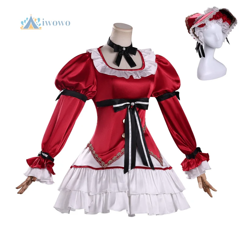 Disfraz de Cosplay de Emma Woods de Identity Ⅴ, Estilo Jardinera, para Chicas, Dulce Lolita, con Peluca, para Carnaval, Halloween, Juego de Roles