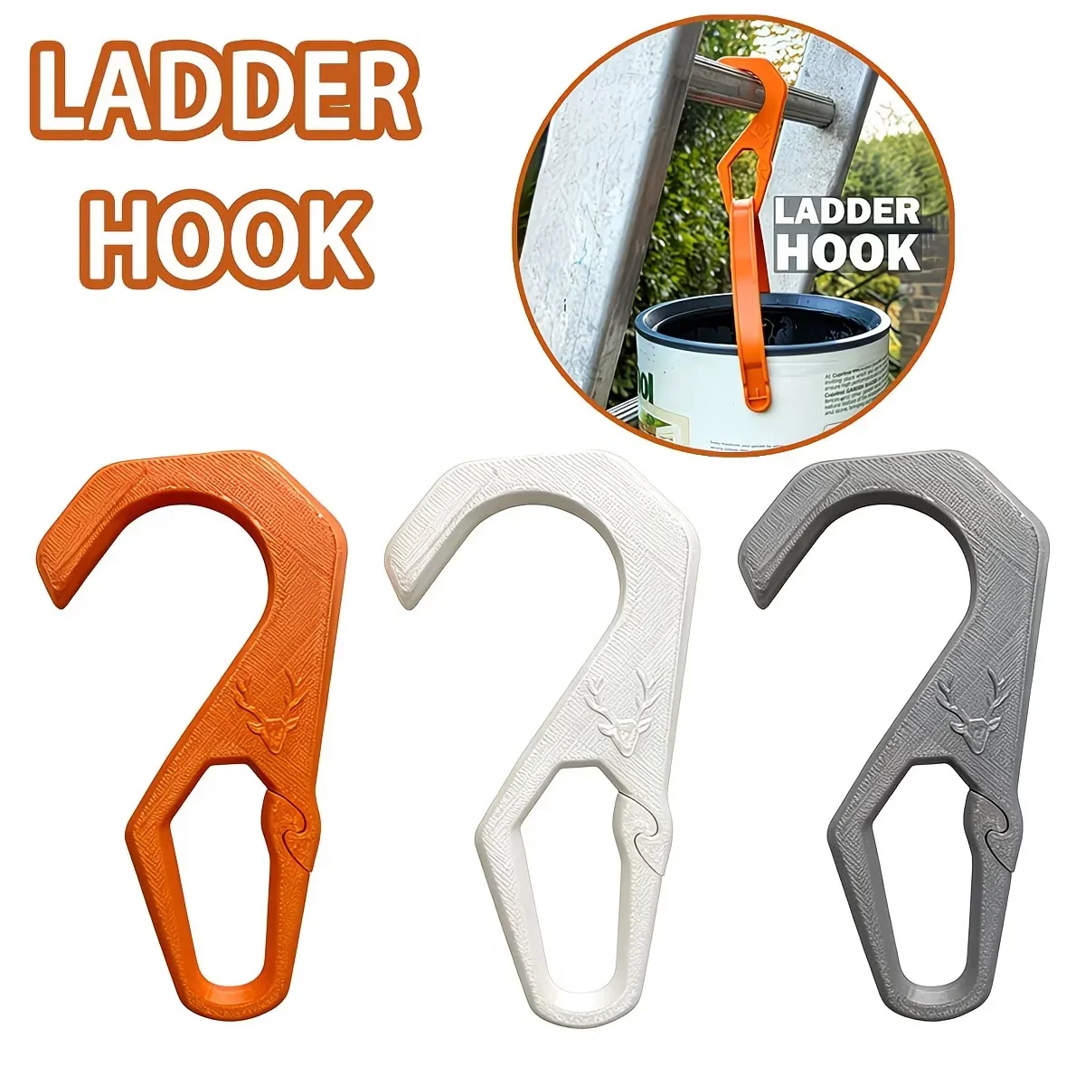 1/3PCS Household Hook, Hook on The Ladder, Convenient for You to Repair House Walls And Roofs Painting Ladder Hook Accessory