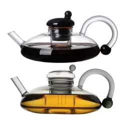 Glass Tea Kettle 600ml/20oz Heat Resistant Glass Coffee Kettle Multifunctional Loose Leaves Tea Maker Practical Beverage Kettle
