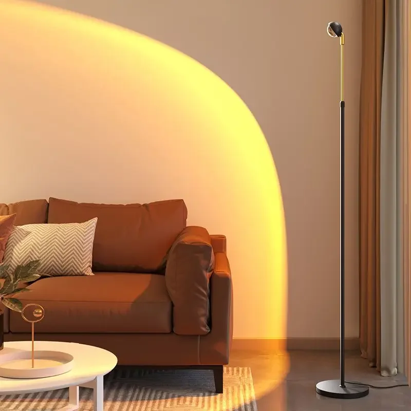 الشمال بسيط أحمر طويل القامة Cob مصباح أرضي ديكور المنزل أضواء قائمة الارتفاع وزاوية قابل للتعديل حماية العين أضواء المحيطة