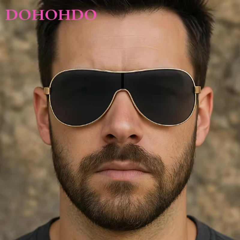 

Fashion Punk Big One-Piece Women Man Sunglass Brand Designer Sunglass Outdoor Driving Fishing Windproof Goggles Male UV400 Очки