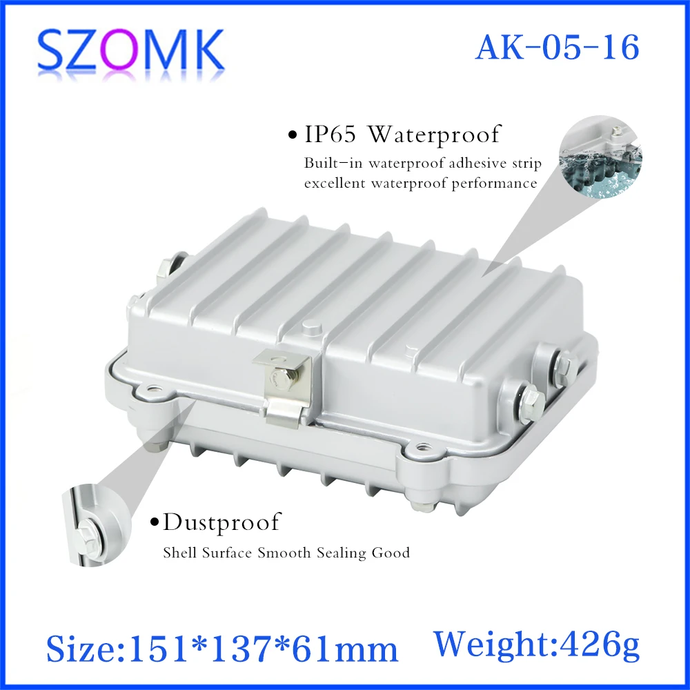 SZOMK 130x90x50mm AP Network Junction Box Die Casting Aluminum Project Box Housing