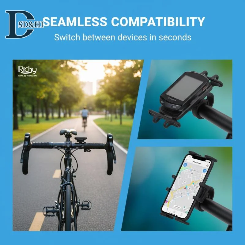 

For Bike Silicone Phone Holder Computer Bracket Accessories Phone Mount Case Motorcycle Anti-drop Shockproof Holder