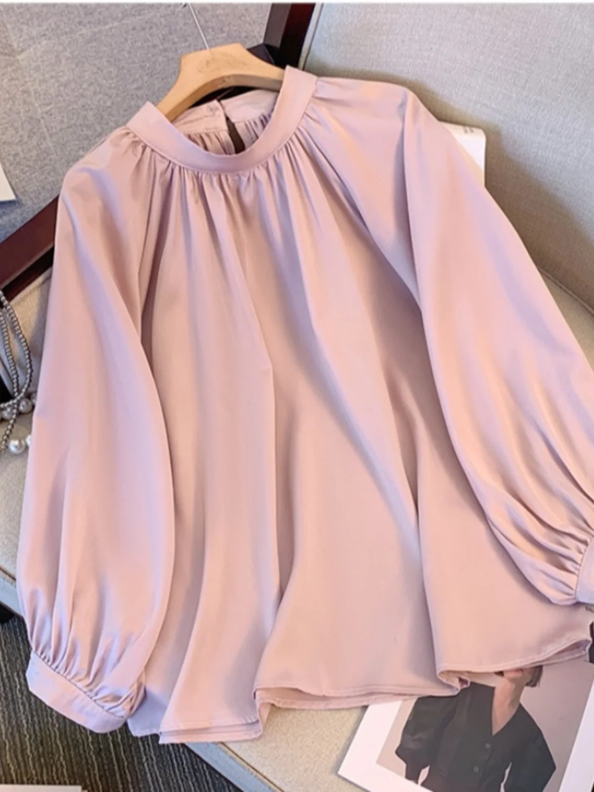 plus Size Autumn Fashion Set Doll Shirt Coffee Pants Slimming Effect Pink Set Beautiful And Slimming Large Size Women's Clothes