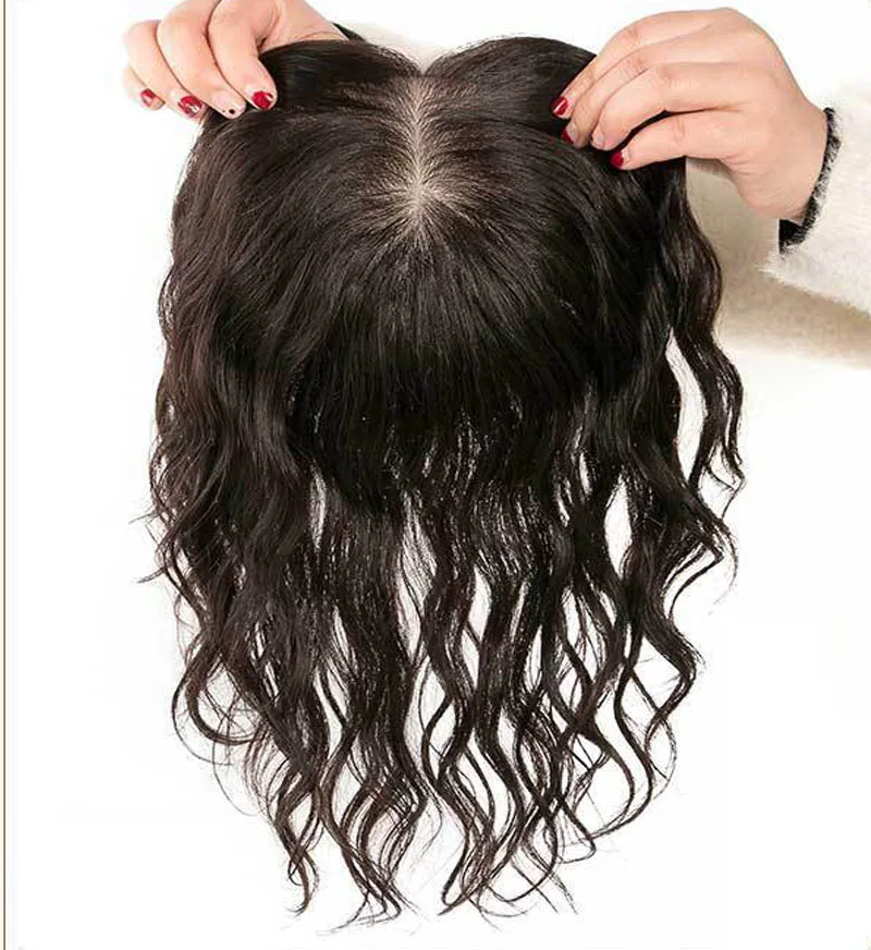 Perruque en soie naturelle pour femmes, postiche, cheveux brésiliens vierges, postiche, postiche, faux cuir chevelu, bouclée