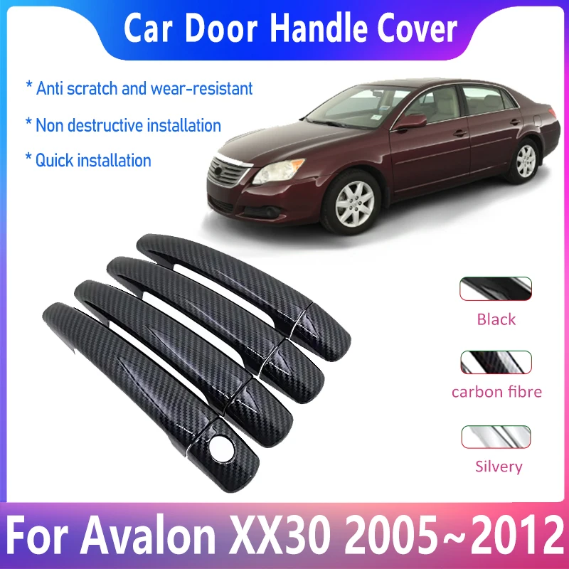 

Carbon Fiber For Toyota Avalon Accessories 2005~2012 XX30 MK3 Car Handle Cover Anti-scratch Exterior Handles Case Sticker Trim