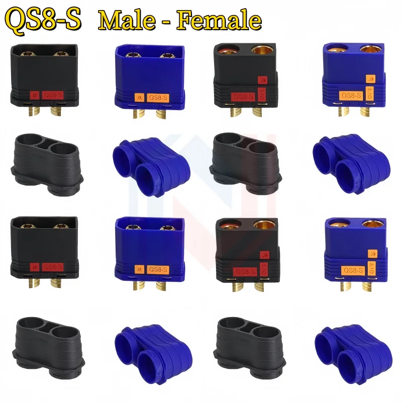 

QS8-S Heavy Duty Battery Connector Anti-Spark Gold Connector Large Power Plug for RC Plant protection drone Car Model
