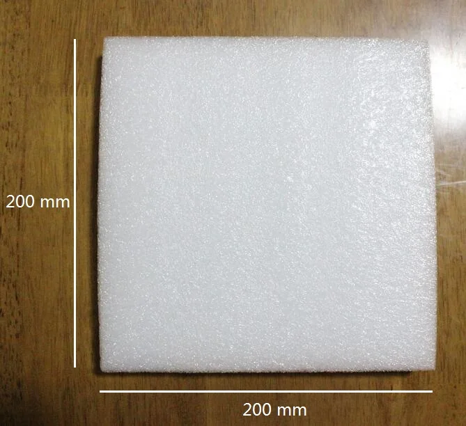 Thick 20mm Square White Cushion EPE Foam Sheet Board Low Density Polyethylene Size 200*200mm