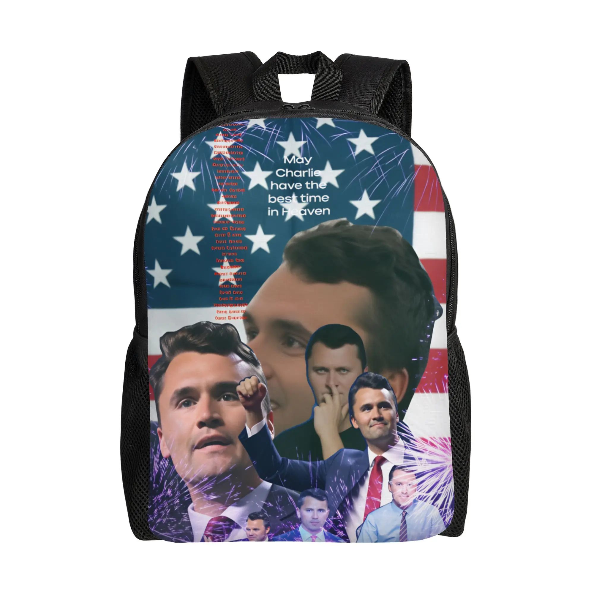 Rest in Peace Charlie Kirk Legends Backpack  Teen Polyester Daily Backpacks Big Stylish High School Bags Rucksack