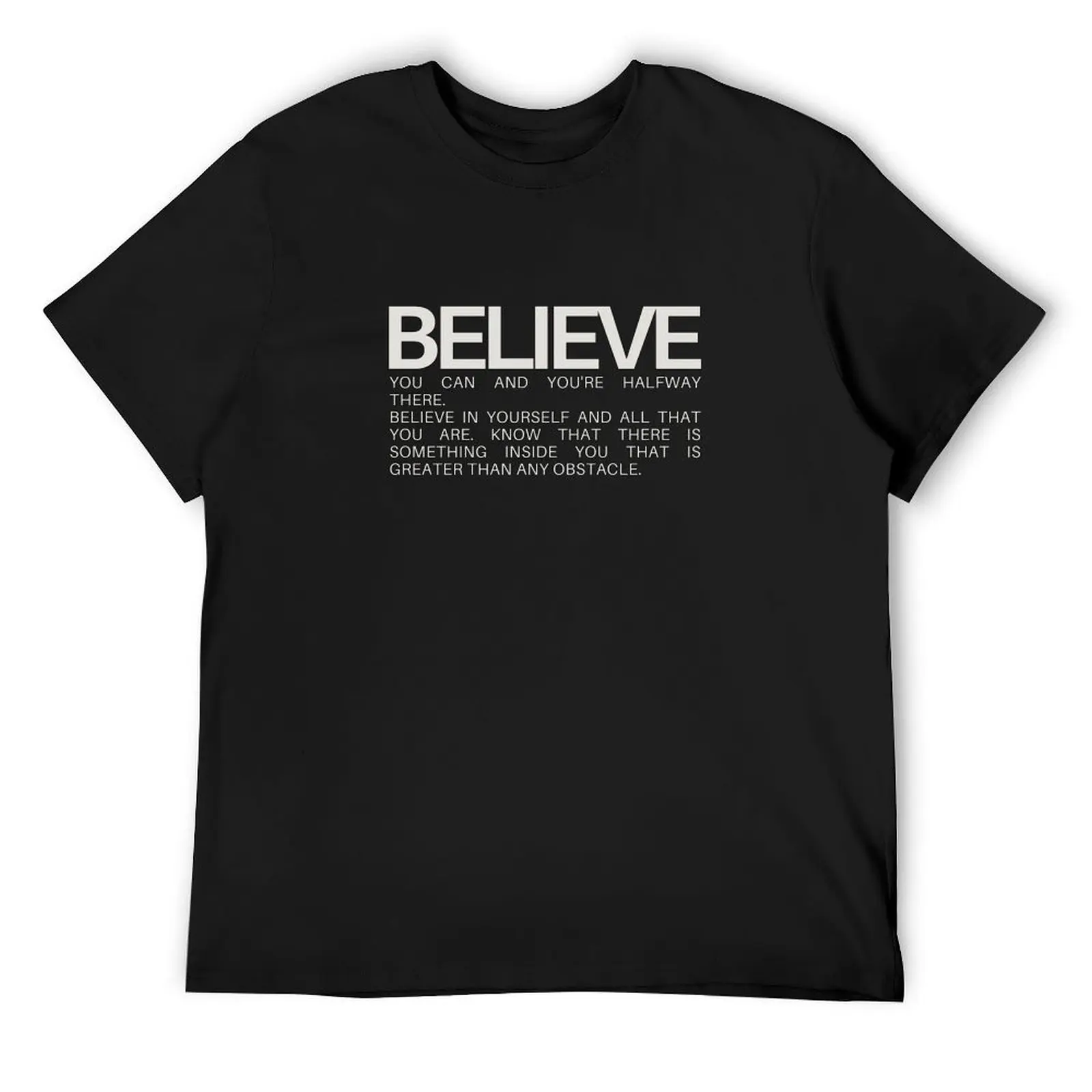 Believe T-Shirt basketball graphic tees summer tops black t-shirts for men