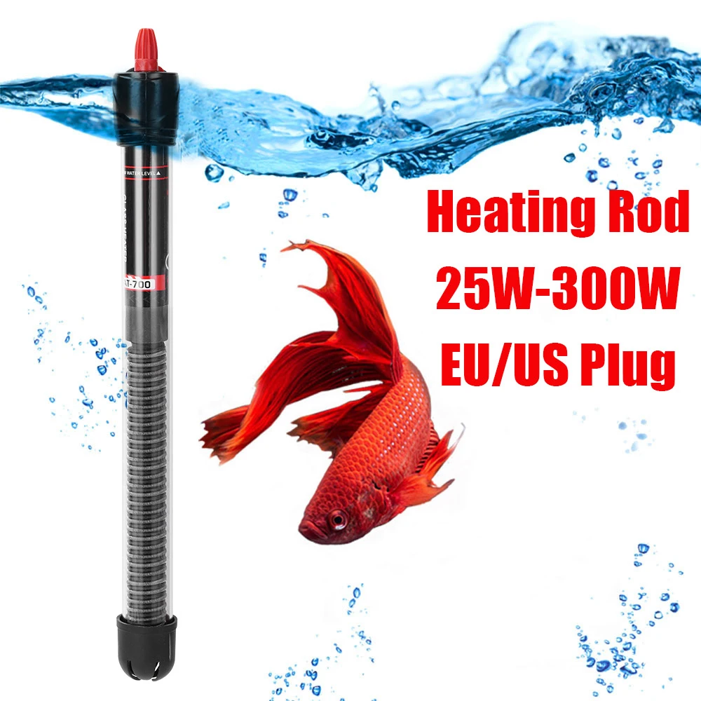 110V-220V Adjustable Temperature Thermostat Heater Rod Aquarium Heater Fish Tanks Accessories Water Heat 25W/50W/100W/200W/300W