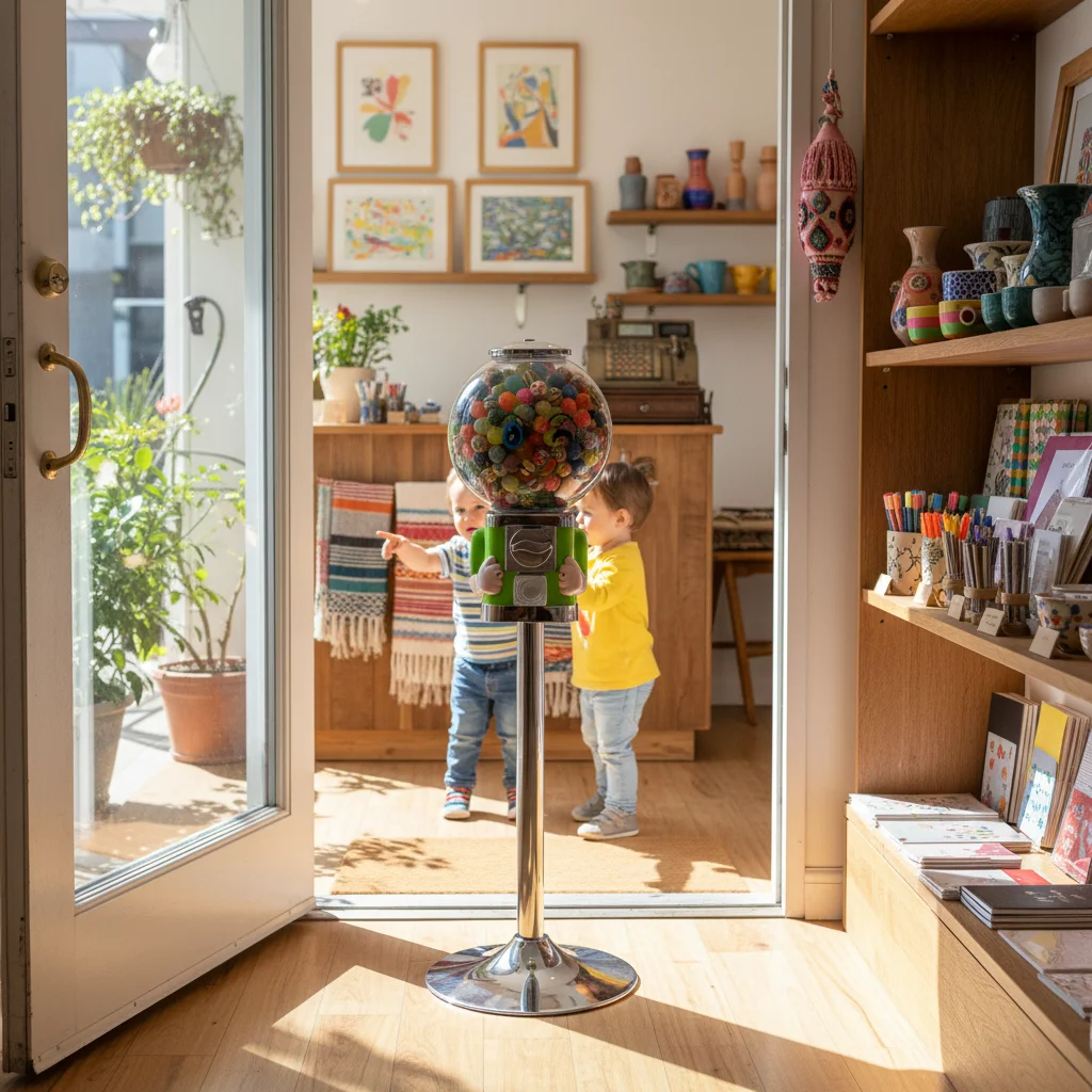 Bulk Candy Dispenser and Toy Vending Machine Supplies Includes Bubble Gum and Gumball Machine Components