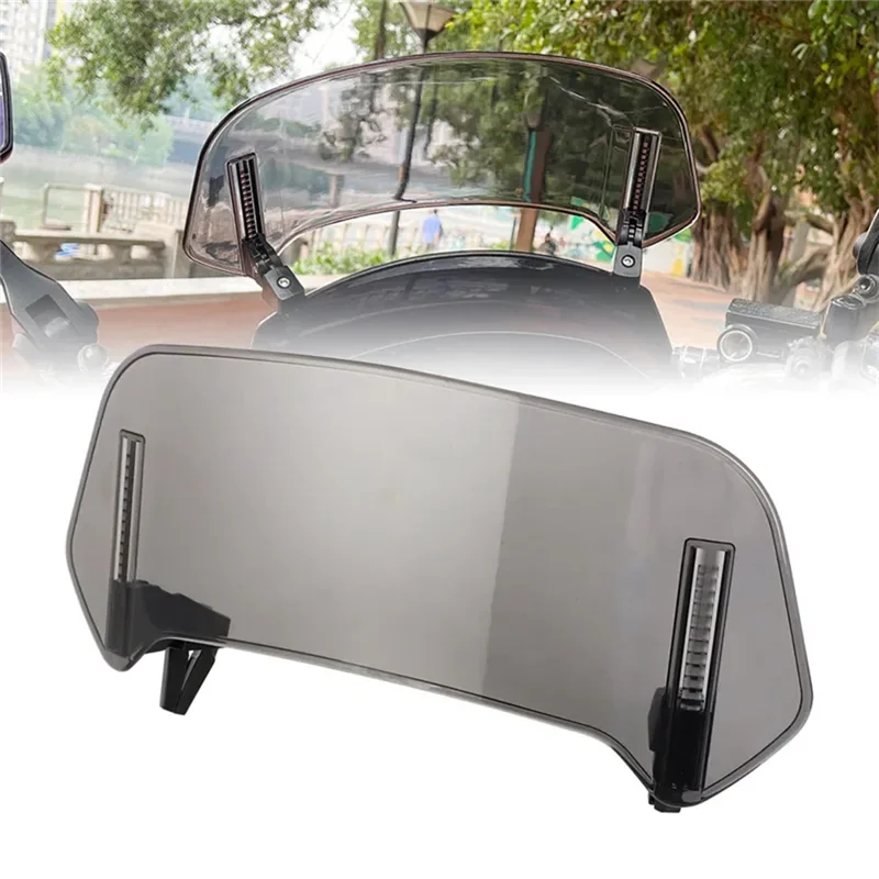 

Motorcycle Deflector Extension Adjustable Spoiler Deflector For BMW KAWASAKI HONDA SUZUKI 36X14cm Transparent