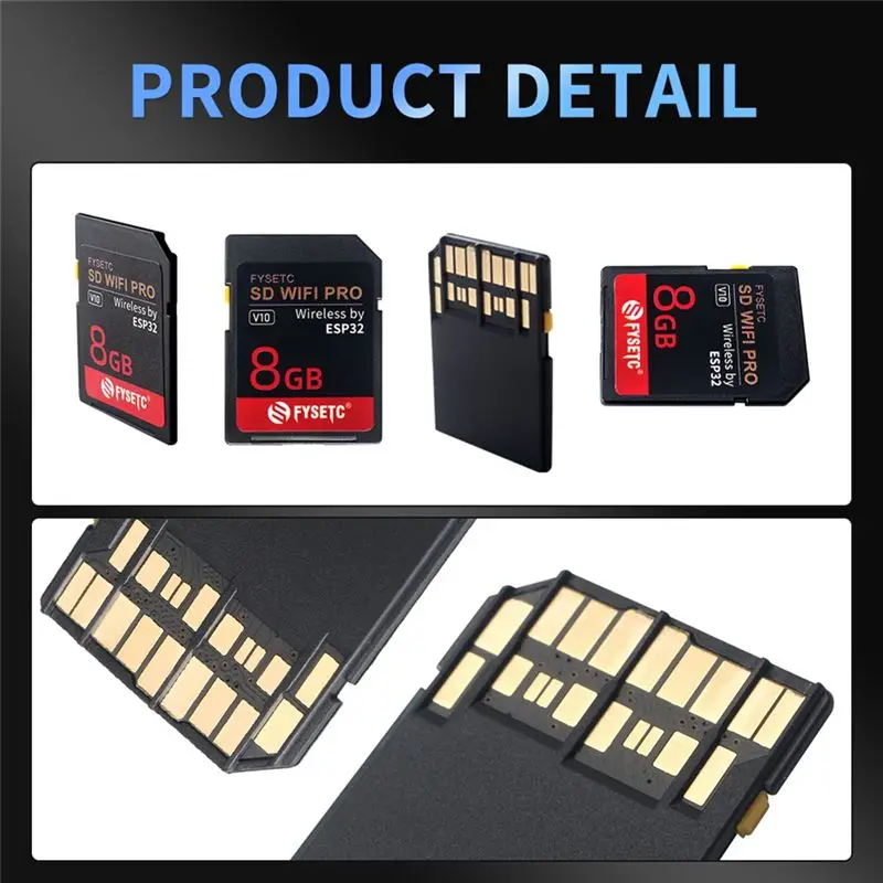 A46U FYSETC SD WIFI Pro Wireless Transmission Base on ESP32 with 8GB Card , Uploader Support Websever for 3D Printer