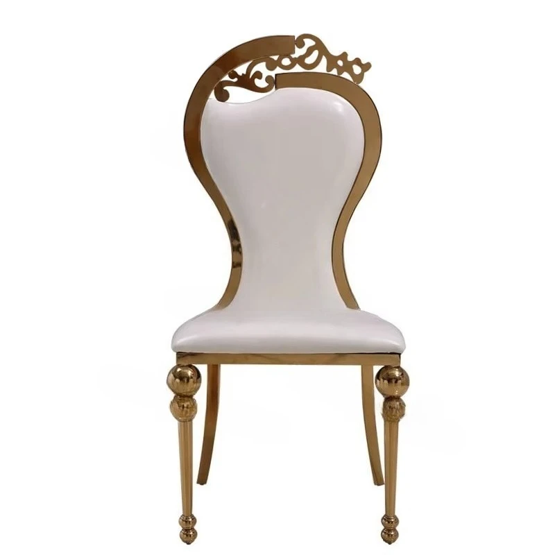 Contemporary Stainless Steel Legs Hotel Crown Party Chairs Romantic French Style for Home Office or Bar for Sale