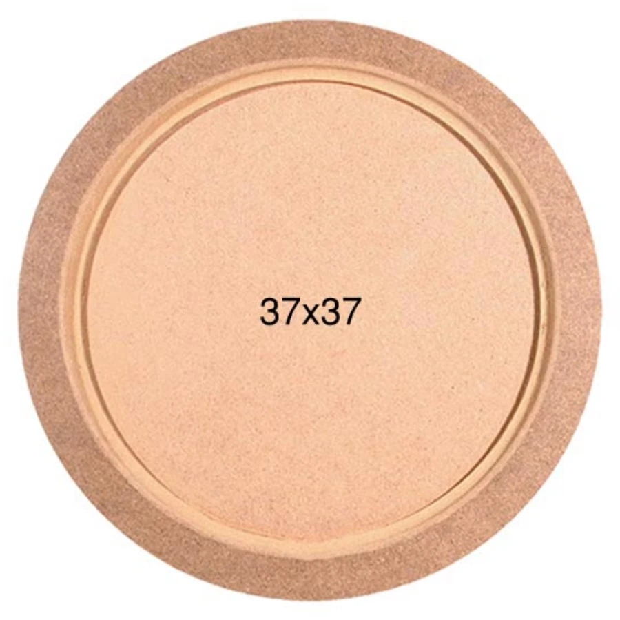 T697 Big Round Tray, Unpainted Mdf Raw Wood Tray