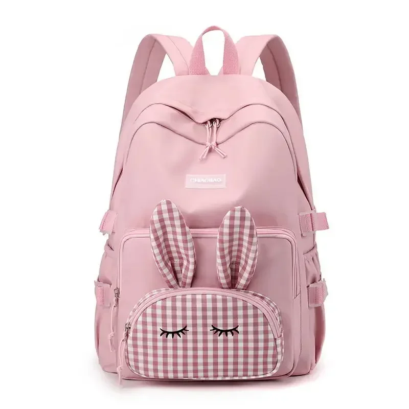 

Kawaii Rabbit Kids Backpack Students Cute Schoolbag Girls Large Capacity Primary School Bags Children Pink Backpack Women Bags