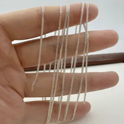 1Meter Solid 925 Sterling Silver Chopin Loose Chains Semi-Finished DIY Jewelry Accessories Necklace Bracelet Making Sweater