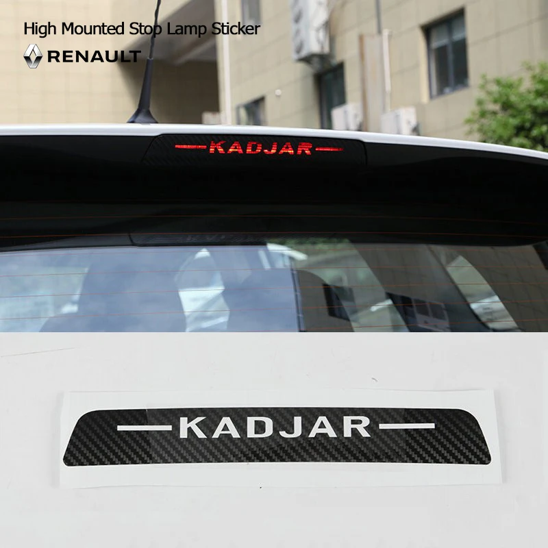 Kohlefaser-Autoaufkleber, hochmontierte Bremsleuchten-Aufkleber für Renault Clio Koleos Megane Espace QM6 Kadjar Captur Scen