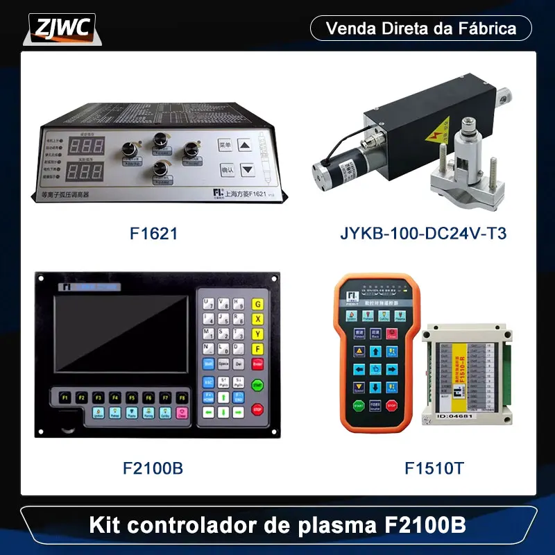 Controlador Printnc CNC Kit F2100B / SF-2100C / F2100T + F1621 + JYKB-100-DC24V-T3 2 eixos Máquina de corte plasma Controle de tocha de altura