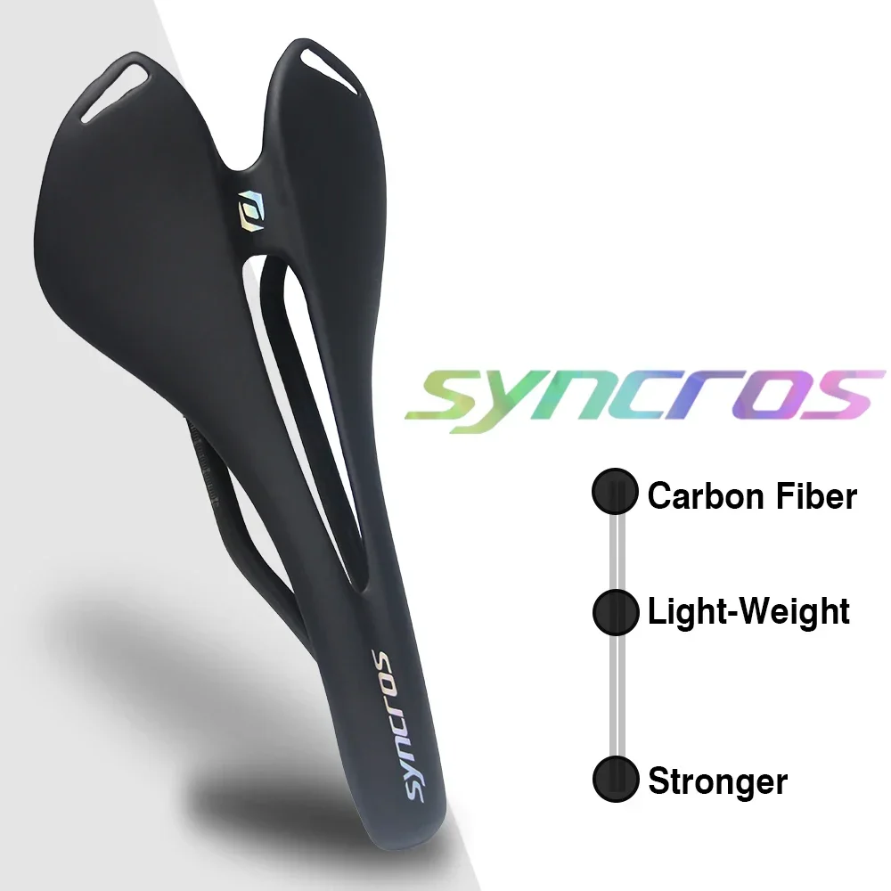 

Syncros Bike Saddle Chrome Matte 7x9 Full Carbon Fiber Road MTB Bicycle Saddle Seat Lightweight Cycling Parts